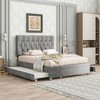PAGED Queen Size Bed Frame Modern Storage Bed with Pull Out Drawers and Pull Out Twin Trundle Bed, No Box Spring Required - 2 of 4