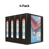 Staples Heavy-Duty 3" 3-Ring View Binders Black 4/Carton (24690CT) 56234CT/24690CT - 2 of 4