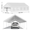 20'X40' Party Tent with Removable Sidewall Windows, Outdoor Heavy Duty Wedding Gazebo, Event Shelter Wedding Canopy Tent White & Straight Edge - 2 of 4