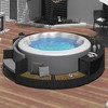 21.6"H Outdoor Spa Frame Patio Set with Storage Spaces and Mini Sofa, Beige/Gray, 4A -ModernLuxe - 2 of 4