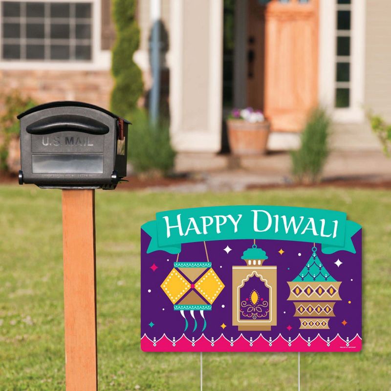 Big Dot of Happiness Happy Diwali - Festival of Lights Party Yard Sign Lawn Decorations - Party Yardy Sign, 2 of 8