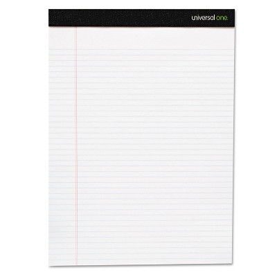 UNIVERSAL Premium Ruled Writing Pads White 8 1/2 x 11 Legal/Wide 50 Sheets 6 Pads 30630