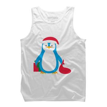 Men's Design By Humans Christmas Penguin By moredesignsplease Tank Top