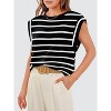 Women's Raglan Sleeve Stripe T-Shirt - Relaxed Fit Crewneck Top - 3 of 3