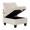 NicBex Corduroy Accent Chair,Upholstered Living Room Chairs with Hidden Storage Under Seat,Modern Armless Chair,Accent Chairs for Living Room - 4 of 4