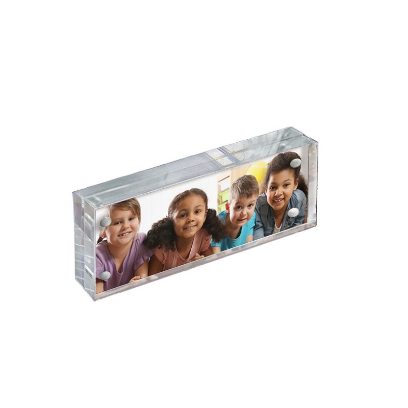 Azar Displays Acrylic Magnetic Photo Frame Block 3" x 8" Vertical/Horizontal, 2 of 7