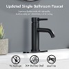 Attop black single-hole bathroom faucet with spring-loaded drain and hose, single handle, suitable for bathroom sinks, RVs and farmhouses - 3 of 4