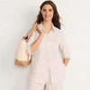 Lands' End Women's Linen Roll Sleeve Relaxed Tunic Top - 4 of 4