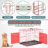 FDW 18-48in Dog Crates for Dogs Folding Mental Wire Crates Dog Kennels Pet Crate with Removable Tray and Handle - 3 of 4