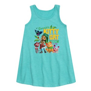 Girls' - Santiago of The Seas - Kitty Cat Crew Graphic Sleeveless Aline Dress - 1 of 3