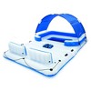 Bestway Hydro-Force Rapid Rider Inflatable Double Tube and Tropical Breeze 6 Person Inflatable Party Island Water Float with Detachable Sun Shade - 3 of 4