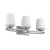 Chloe Lighting Olivia Contemporary 3 Light Brushed Nickel Bath Vanity Light Etched White Glass 23" Wide - 2 of 4