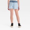 Girls' High-Rise A-Line Colorblock Denim Shorts - art class™ - 2 of 4