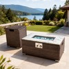 Rattan Propane Tank Cover, Outdoor Wicker Gas Bottle Cover, Durable Patio Gas Cylinder Hideaway Table for Garden, Deck, Backyard - 4 of 4