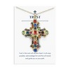 Anna-Kaci Stained Glass Rhinestone Patonce Cross Necklace with Message Card & Envelope Jewelry Gift - 2 of 4