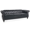 Dolonm 84.65" 3-Seater Chesterfield: Easy-Clean PU Leather, Solid Wood Frame, Plush Foam & Springs - Formal Living Room - 3 of 4