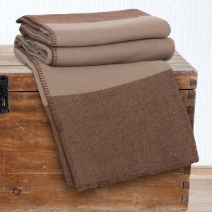 100% Australian Wool Blanket (Full/Queen) Brown - Yorkshire Home