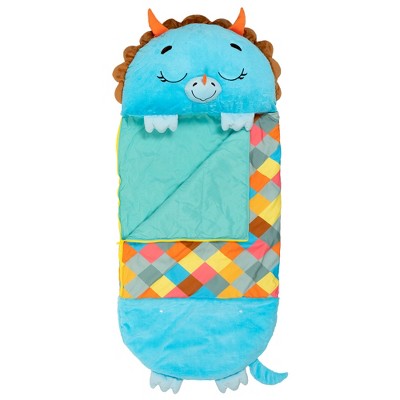 Happy Nappers: Pillow & Sleepy Sack: Medium - Triceratops Timmy - 54 x 20", 2-In-1: Plush Dinosaur Opens Into Sleeping Bag, Soft, Play & Nap, Kids 3+