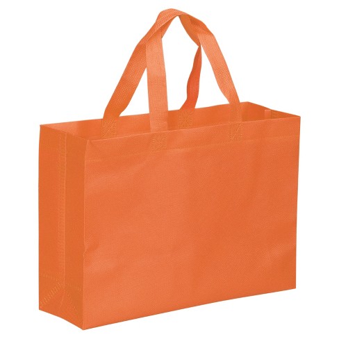 Unique Bargains Reusable Gift Bags Horizontal Style Non-woven Grocery Tote  Bag For Travel Storage Orange : Target