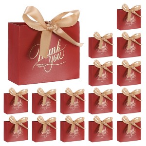 Unique Bargains Kraft Paper Elegant Design Wide Application Gift Bags with Ribbons 36 Pcs - 1 of 3