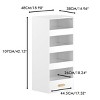 INFURNIC Decorative Bookshelf 4 Tier Freestanding Storage Shelf with Sliding Drawers and Bottom Drawer, White, 18.9"*14.96"*42.13" - 3 of 4