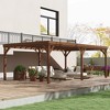 Outsunny Outdoor Wooden Pergola, Grape Vine Gazebo with Concrete Anchors for Garden, Patio, Backyard, Deck - 2 of 4