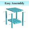 Tree City Double Outdoor Side Table, 2-Tier Weather-Resistant Patio End Table for Backyard, Porch & Pool, Durable HDPE Small Table - 4 of 4