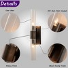 ALOADECOR 23'' Tall Antique Bronze 2-Light Modern Vanity Light Over Mirror Unique/Statement Double Wall Sconce for Bathroom Living Room - 4 of 4