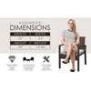 Balkene Home Bern Conversation 3 Piece Set Mocha All Weather Wicker Lightweight Durable Armchairs & Occasional Table Outdoor Seating - Mocha Finish - 3 of 4