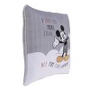 Disney Mickey Mouse Love Mickey Gray, White, Black, and Tan I Love You More Than All The Stars Above Applique Decorative Pillow - 2 of 4