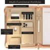 Blu Monaco Professional Padfolio for Women – Vegan Leather Portfolio Organizer with Gold Accents, Available in Multiple Colors and Closure Styles - 2 of 4