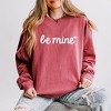 Simply Sage Market Women's Lightweight Garment Dyed Graphic Sweatshirt Be Mine Cursive Heart - 2 of 4