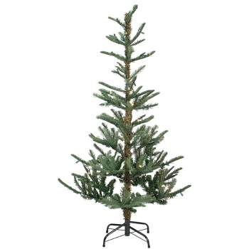 Northlight Real Touch™️ Pre-Lit Slim Nordmann Artificial Christmas Tree - 4.5' - Warm Clear LED Lights