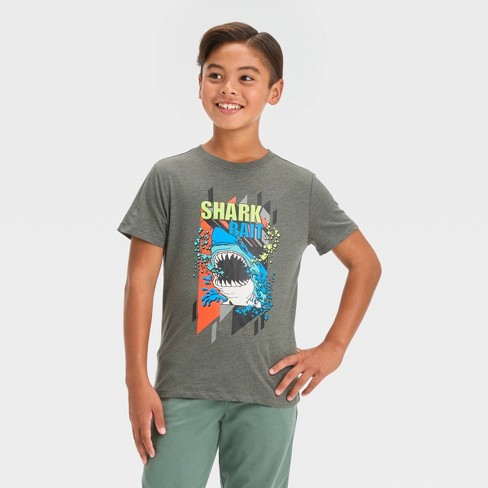 Boys' Short Sleeve 'shark Bait' Graphic T-shirt - Cat & Jack