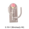 Unique Bargains Utility 3-Hook Adhesive Flower Light Pink 5 Pcs - 3 of 4