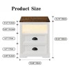 GlasFlength Nightstands Stylish and Functional Bedroom Storage with Ample Drawers and Shelves, Modern Design Style, White,19.68”*15.74”*23.63" - 2 of 4