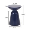 Maggift Patio End Tables Accent Side End Table for Outdoor and Indoor, Garden, Backyard Use, Special Design, Blue, 15"*15"*20.75" - 2 of 4