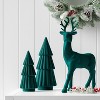 12" Christmas Flocked Standing Deer Decor Green - Wondershop™ - 2 of 3