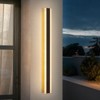 Rennnsan Noctra 39"-59" H Hardwired Liner Stainless Metal Industrial LED Dimmable Wall Sconce in Black - 2 of 4