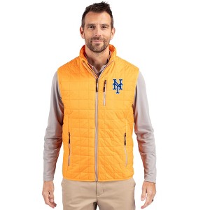 New York Mets Cutter & Buck Rainier PrimaLoft® Mens Eco Insulated Full Zip Puffer Vest - 1 of 1