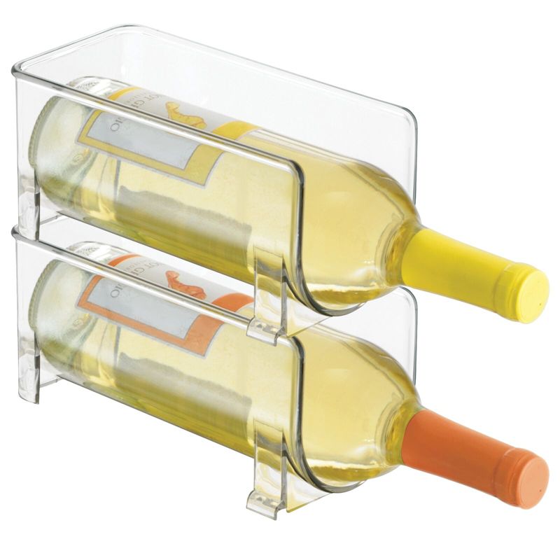 mDesign Wine Rack, Water Bottle Storage Organizer Holder, Stackable, 1 of 7