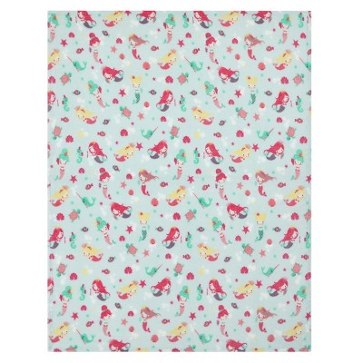 Kate Aurora Ultra Soft & Plush Under The Sea Mermaids & Fish Princess Fleece Accent Throw Blanket - 50 in. x 60 in.