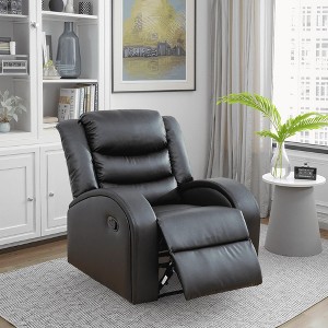 MAYEERTY Power Recliner Chair, Electric Faux Leather Reclining Chair with Adjustable Backrest for Living Room, Black - 1 of 4