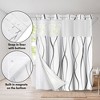 Americanflat 72x75 Hookless Shower Curtain - Gray Abstract Curve Lines Shower Curtain with Sheer Panel, Snap-In Liner, and Grommets - 100% Polyester - 4 of 4