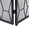 Contemporary Metal Geometric Fireplace Screen Black - Olivia & May: Iron Mesh, No Assembly Required - 4 of 4