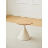 Vynxaria Coffee Tables: Stylish Round White and Wood Set with Versatile Design - 2 of 4