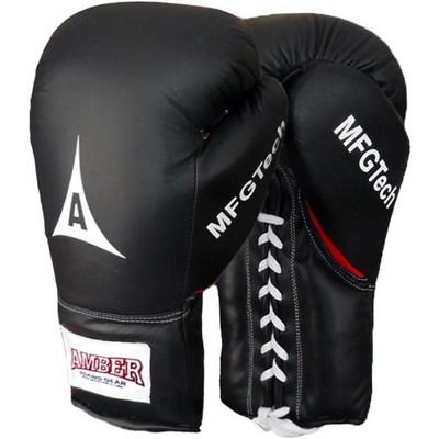 Amber Fight Gear Lace-Up Gloves – Premium Leather, Shock Protection, Sweat-Resistant & Ultra Durable for Performance.