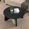 Lirago  Round Black Coffee Table End Table for Living Room Modern Minimalist Style 17.5"H x 36"D x 36"W - 4 of 4