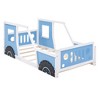 Sapphtopaz Car-Shaped Bed Frame for Kids with Headboard Platform Bed with Wheels and Slats for Boys & Girls, Bedroom, Nursery - 4 of 4
