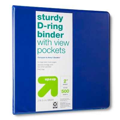 School Smart Round Ring View Binder, Polypropylene, 1-1/2 Inches, White